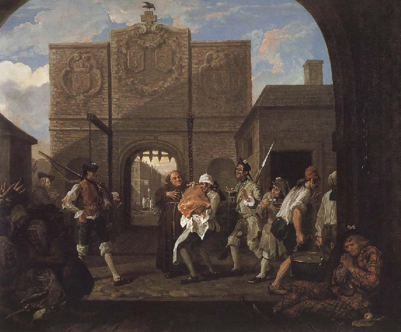 William Hogarth Output of the roast beef of England Germany oil painting art